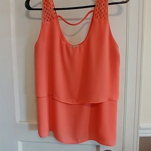 Coral dress top.